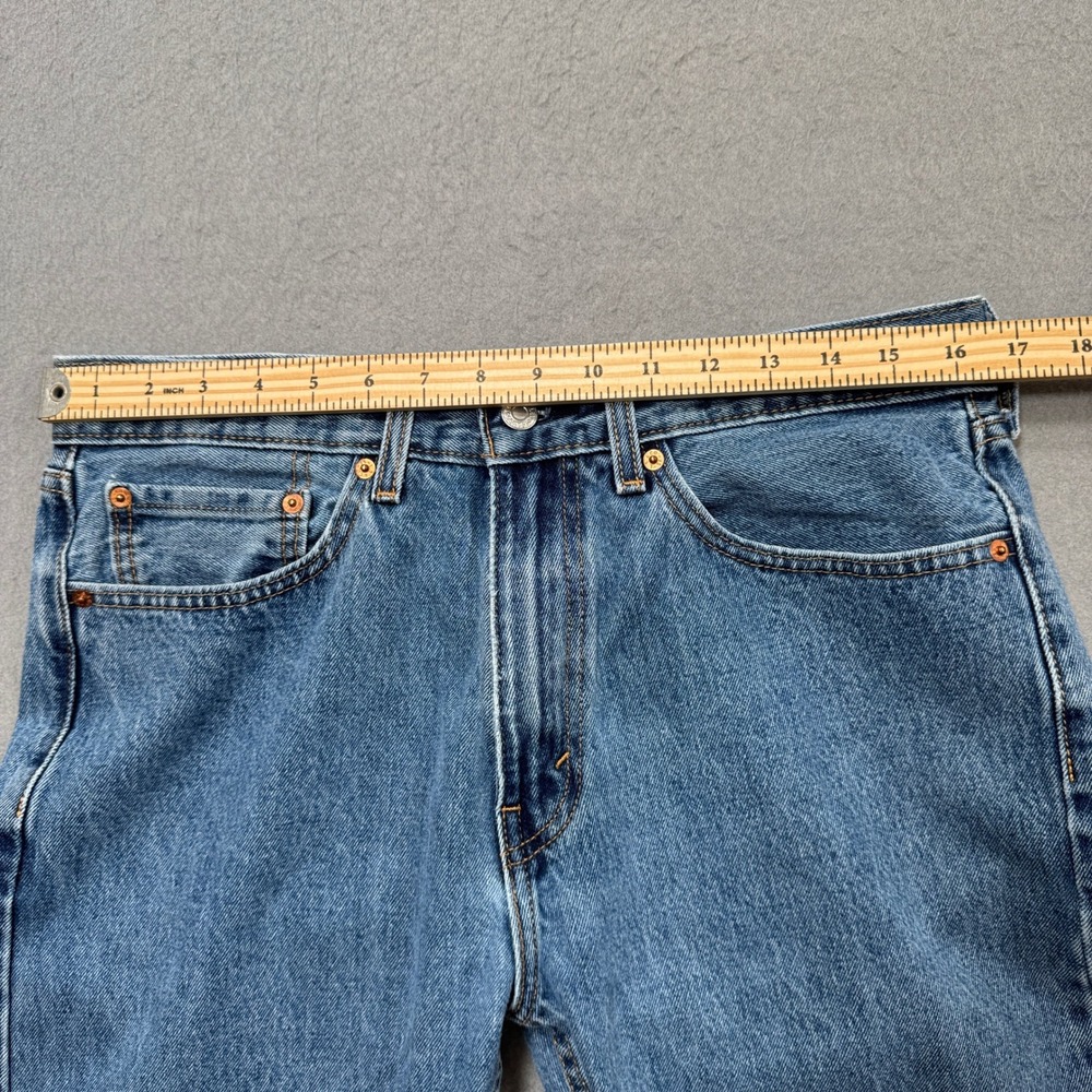 Levi's 505 Jeans Mens 34x26 Blue Denim Straight Leg High Rise Medium Wash Cotton - Picture 3 of 7